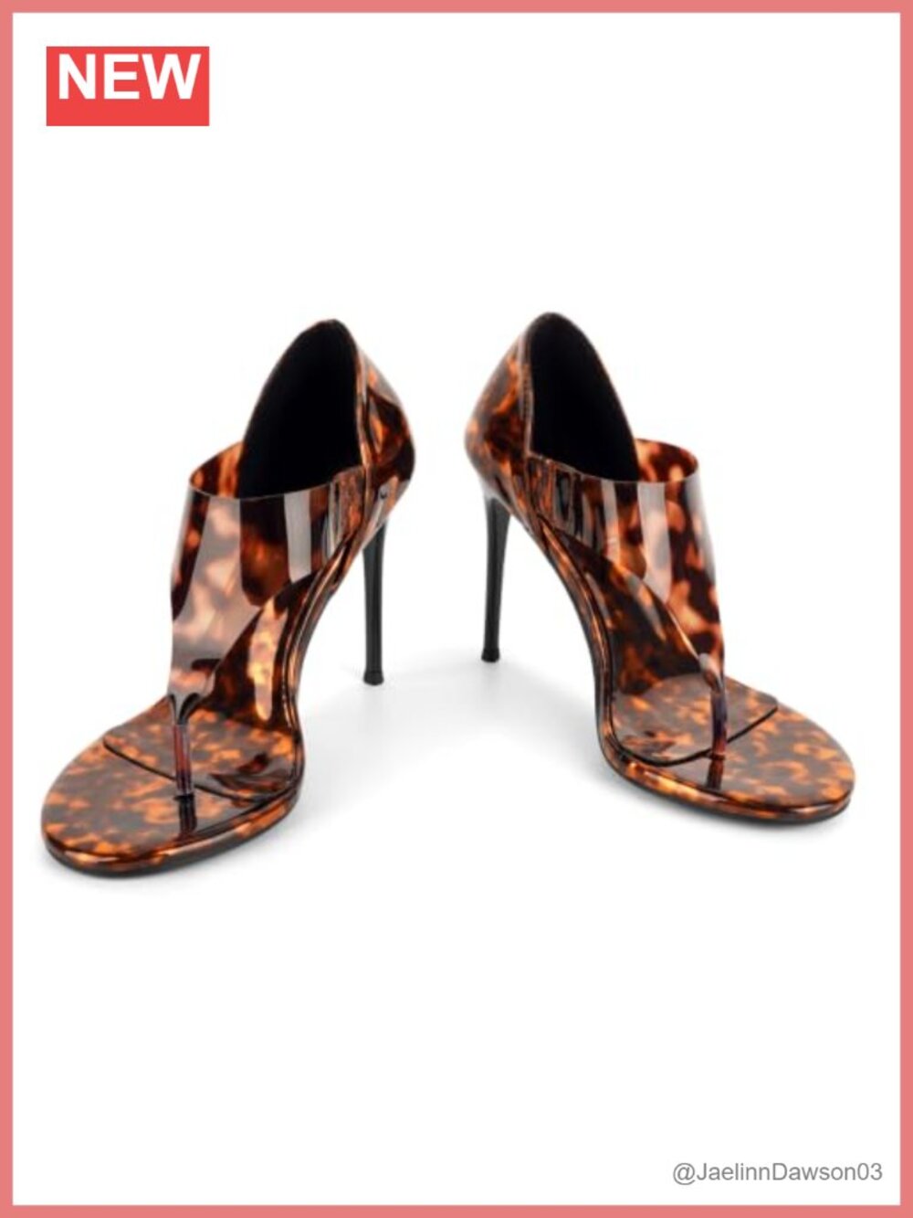 Translucent Thong Strap Stiletto Heel Sandals Women's Dressy Pump Shoes